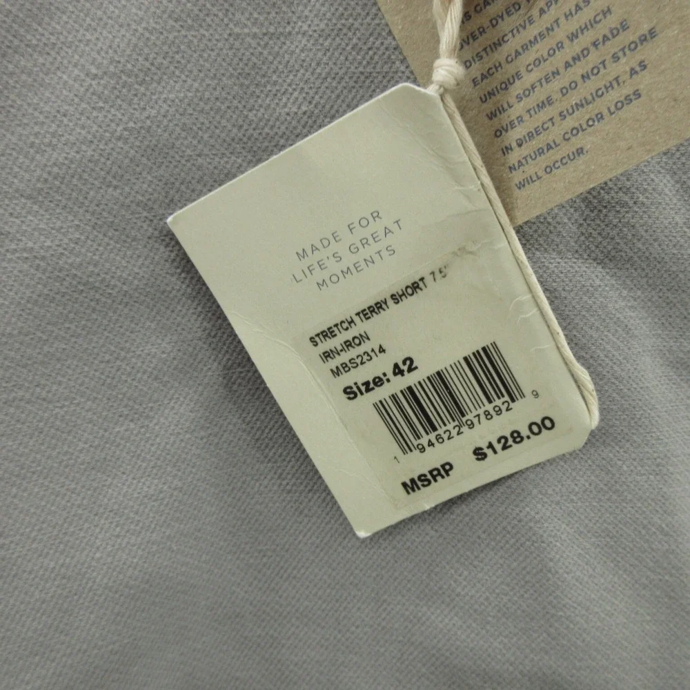 Faherty Men's Chino Shorts 42 Iron Cotton Blend Stretch Terry 7
